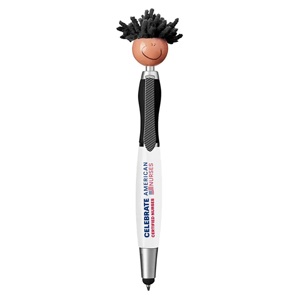 MopToppers Multicultural Screen Cleaner With Stylus Pen-Black